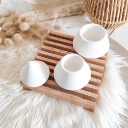 Arbre de Noël Sapin à 3 Étages – 3 Petits Pots Empilables | Résine Nat