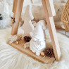Sapin en batônnets de bois avec Gnome - Décoration de Noël naturelle e
