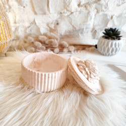 Pot décoratif fleur en résine naturelle fait main | Pot à bijoux déco
